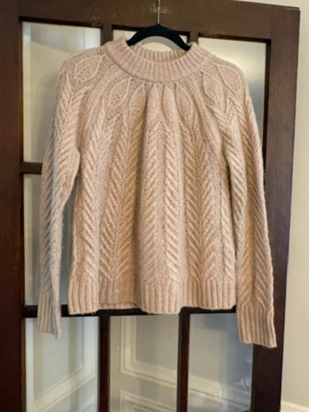 Tuckernuck Ecru Royal Peacock Sweater, Size Small